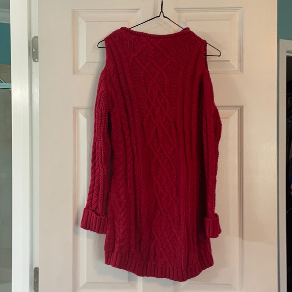 Boston Proper cold shoulder chunky sweater